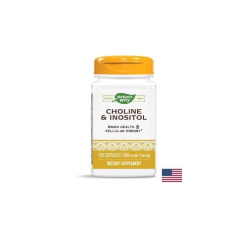 Холин и инозитол / Choline & Inositol 500 mg Nature’s Way - 100 капсули