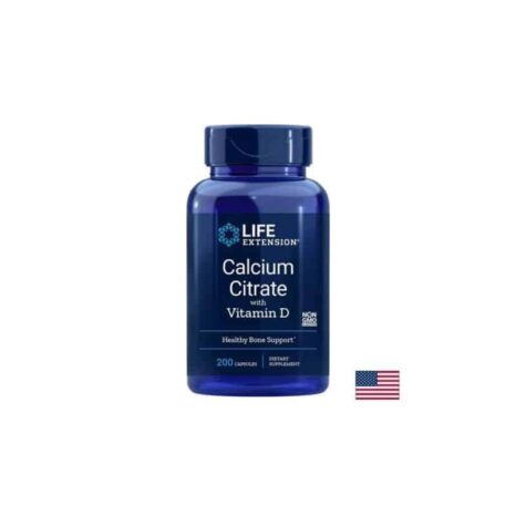 Калций цитрат + Витамин D3 / Calcium Citrate with Vitamin D3 Life Extension - 200 капсули
