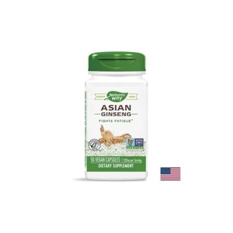 Азиатски женшен / Asian Ginseng 560 mg Nature’s Way - 50 капсули