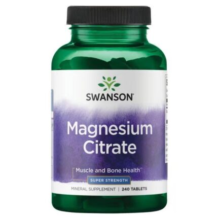 Магнезиев цитрат / Magnesium Citrate - Super Strength Swanson - 240 таблетки