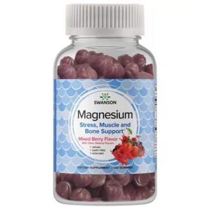 Магнезий - микс от горски плодове / Magnesium Gummies - Mixed Berry Swanson - 120 дъвчащи таблетки