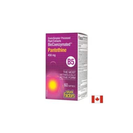 Витамин В5 Пантетин / Pantethine BioCoenzymated™ 450 mg Natural Factors - 60 софтгел капсули
