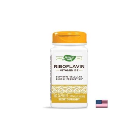 Витамин В2 / Riboflavin Vitamin B2 100 mg Nature’s Way - 100 капсули