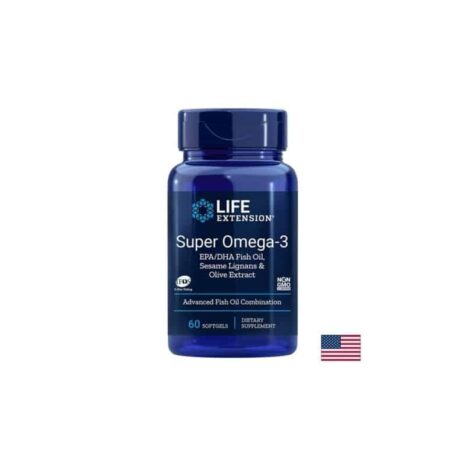Омега-3 от риба с Лигнан от сусам и Маслина / Super Omega-3 Life Extension - 60 софтгел капсули