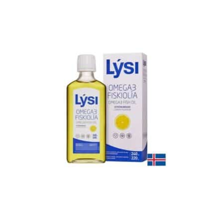 Омега-3 течно рибено масло с вкус на лимон / Omega-3 Fish Oil Fiskiolia Lysi - 240 ml