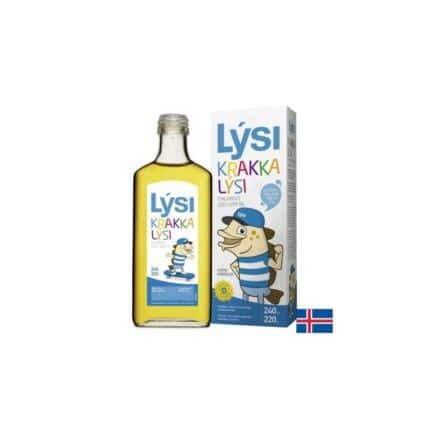 Омега-3 масло от черен дроб на исландска риба треска / Children’s Cod Liver Oil 2390 mg Lysi - 240 ml