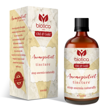 АНЕМОПРОТЕКТ - Естествена подкрепа при анемия и нисък хемоглобин 100ml Тинктура - Biotica 1961