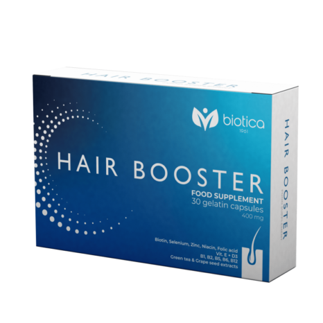 Hair Booster - Против косопад и за по-бърз растеж на косата Блистер 3x10 Капсули - Biotica 1961