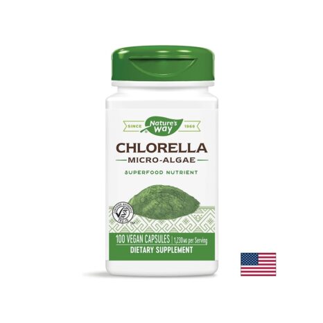 Хлорела микро-водорасли / Chlorella Micro-Algae 410 mg Nature’s Way - 100 капсули