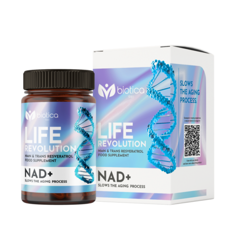 Life Revolution NAD+ За клетъчно подмладяване, жизненост и защита 60 Капсули - Biotica 1961