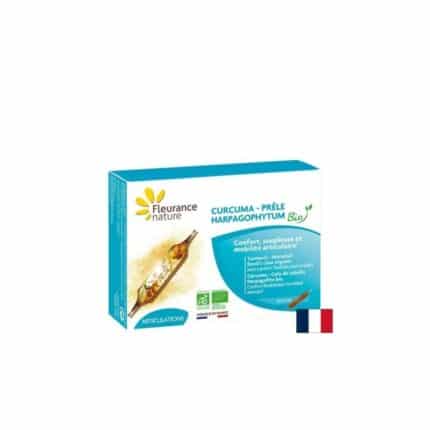 Куркума + Дяволски нокът и Полски хвощ Био / Curcuma-Prele-Harpagophytum Fleurance Nature - 10 ампули за пиене х 10 ml