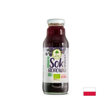 100% Сок от Американски сини боровинки БИО / Sok ot Borowka Wysoka EKO Dary Natury - 270 ml