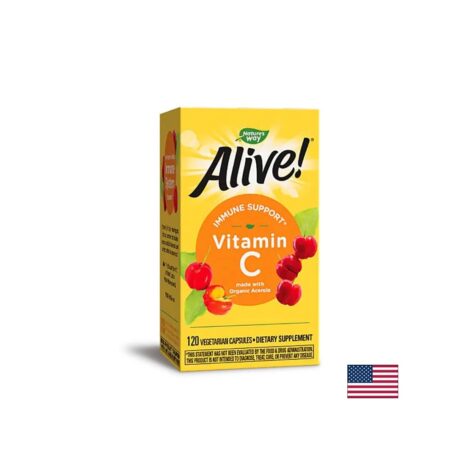 Алайв! Витамин С oт ацерола органик / Alive! Vitamin C Immune Support - 120 капсули