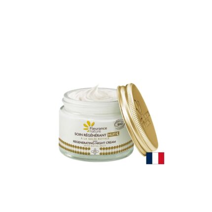Анти-Ейдж регенериращ нощен крем за лице с пчелно млечице БИО / Regenerating Night Cream with Royal Jelly BIO Fleurance Nature - 50 ml