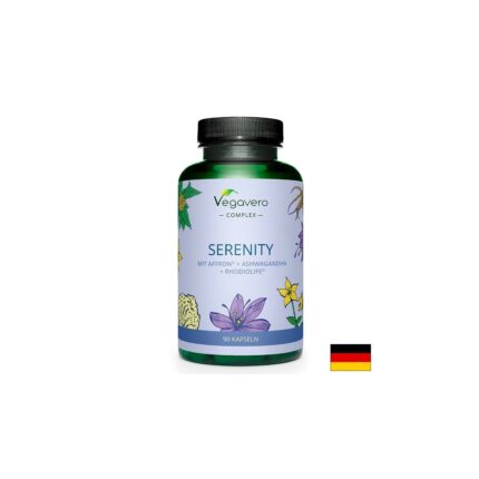 Билкова Антистрес Формула с Шафран + Ашваганда и Златен корен / Serenity mit Affron® + Ashwagandha + Rhodiolife® Vegavero - 90 капсули