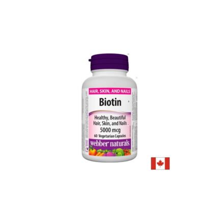 Биотин / Biotin 5000 mcg Webber Naturals - 60 капсули