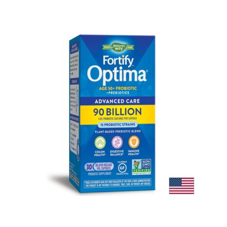 Фортифай Оптима пробиотик + пребиотици 90 милиарда активни пробиотици 50+ / Fortify Optima® Advanced Care Age 50+ Nature’s Way - 30 капсули
