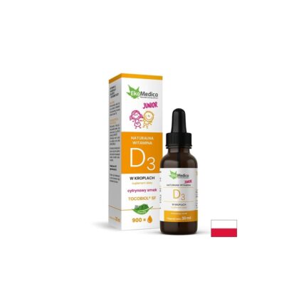 Витамин D3 капки за деца и възрастни / Witamina D3 Junior 200 IU Ekamedica - 30 ml