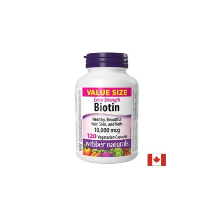 Биотин / Biotin Extra Strength 10000 µg Webber Naturals - 120 V капсули