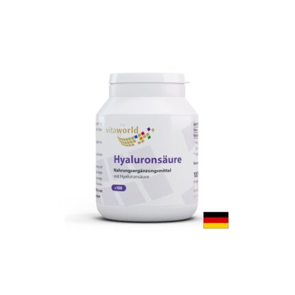 Хиалуронова киселина + Витамин С / Hyaluronsäure 100 mg Vita World - 100 капсули