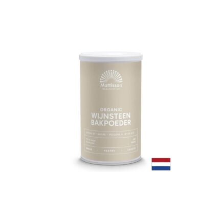 Кремотартар калиев битартарат БИО прах / Organic Wijnsteen Bakpoeder Mattisson Healthstyle - 180 g