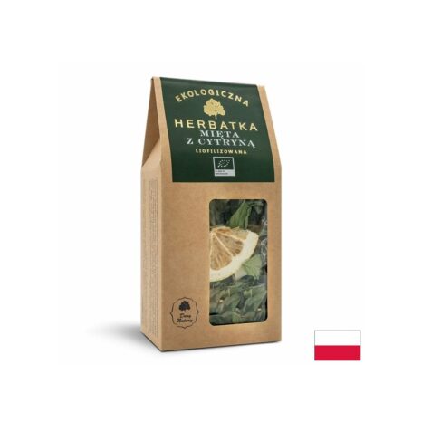 Лиофилизиран билков чай Мента с лимон БИО / Herbatka Liofilizowana Mieta Z Cytryna Dary Natury - 25 g
