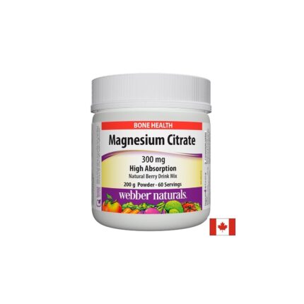 Магнезий цитрат с висока абсорбация / Magnesium Citrate 300 mg прах Webber Naturals - 200 g