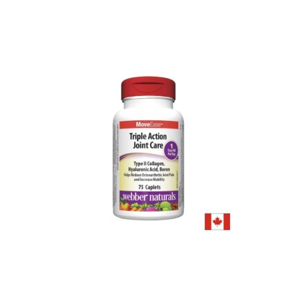 Тройна грижа за ставите с колаген, бор и хиалуронова киселина / MoveEase™ Triple Action Joint Care Webber Naturals - 75 каплети