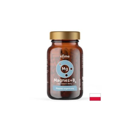 Магнезий + Витамин B6 / Efime Magnez Organiczny + B6 Ekamedica - 90 капсули