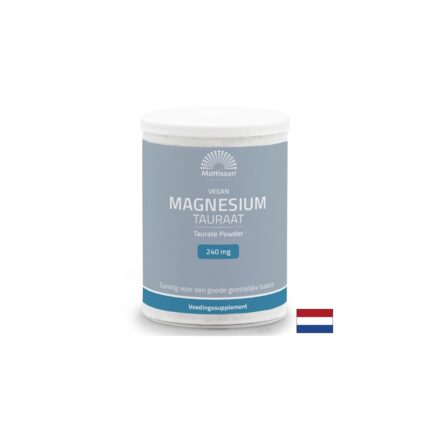Магнезий таурат Веган прах / Vegan Magnesium Tauraat 240 mg Mattisson Healthstyle - 250 g
