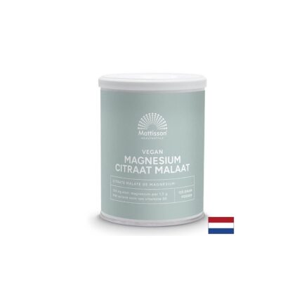 Магнезий цитрат, малат веган + Витамин В6 прах / Magnesium Citraat Malaat Mattisson Healthstyle - 125 g
