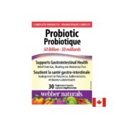 Пробиотик 10 щама 50 млрд. активни пробиотици / Probiotic 50 Billion Webber Naturals - 30 капсули