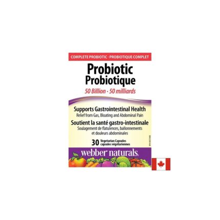 Пробиотик 10 щама 50 млрд. активни пробиотици / Probiotic 50 Billion Webber Naturals - 30 капсули