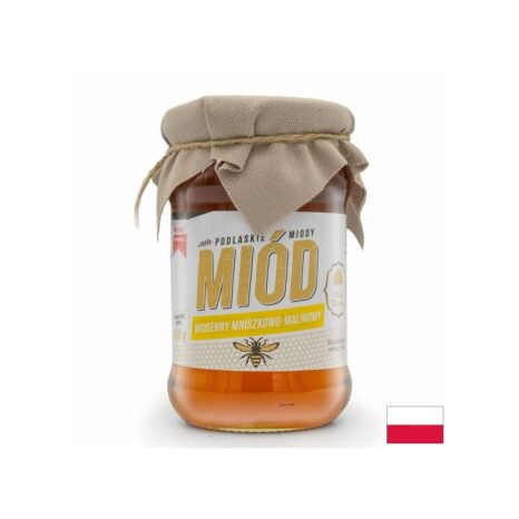 Пролетен пчелен мед от цвят на глухарче и малини / Miód Wiosenny Mniszkowo Malinowy Dary Natury - 400 g