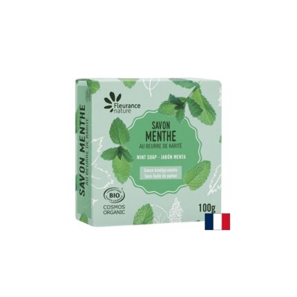 Сапун с масла от ший и слънчогледови семена Мента БИО / Mint Soap BIO Fleurance Nature -100 g