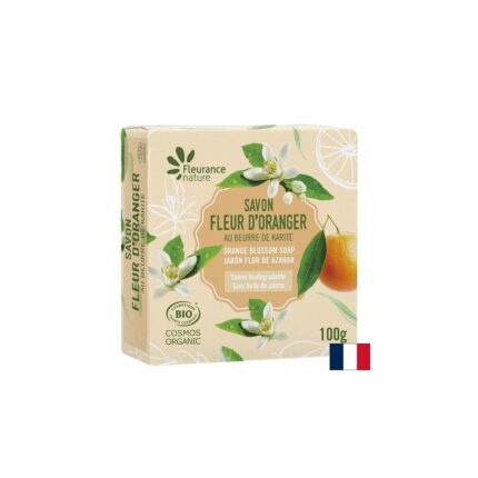 Сапун с масла от ший и слънчогледови семена Портокалов цвят БИО / Organic Orange Blossom Soap BIO Fleurance Nature - 100 g