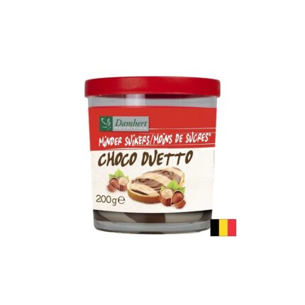 Шоколадов крем за мазане ДУО без захар / Choco Duetto Damhert - 200 g