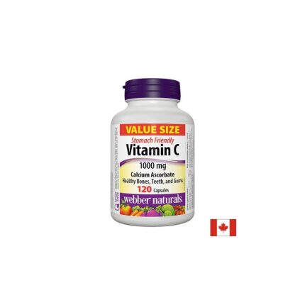 Витамин С калциев аскорбат / Vitamin C Calcium Ascorbate 1000 mg Webber Naturals - 120 капсули