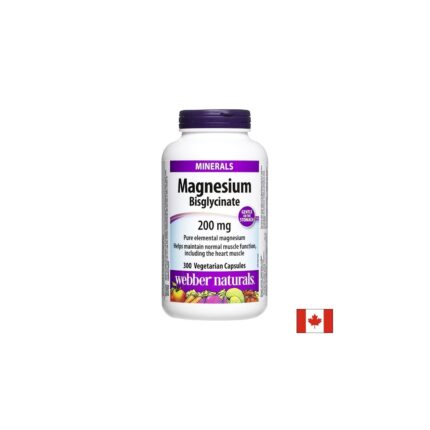 Магнезий бисглицинат + оксид + глицин / Magnesium Bisglycinate 200 mg Webber Naturals - 300 капсули