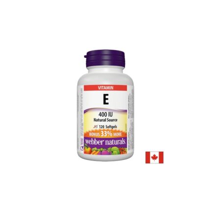 Витамин Е d-алфа токоферил ацетат / Vitamin E 400 IU Webber Naturals - 120 софтгел капсули