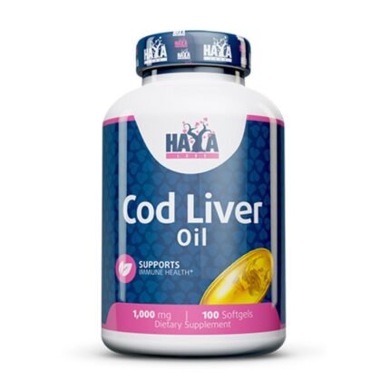 Масло от черен дроб на треска / Cod Liver Oil 1000 mg HAYA LABS - 100 гел капсули