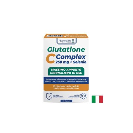 Глутатион, Витамин C и Селен / Glutatione C Complex 250 mg + Selenio Pharmalife Research - 30 капсули