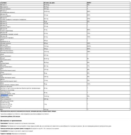 Мултивитамин + каротеноиди, кверцетин и ресвератрол / Advanced Nutrients Thorne - 240 капсули - Image 2