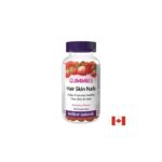 Биотин-Коса кожа и нокти Гъми 140 желирани таблетки с вкус на ягода Webber Naturals