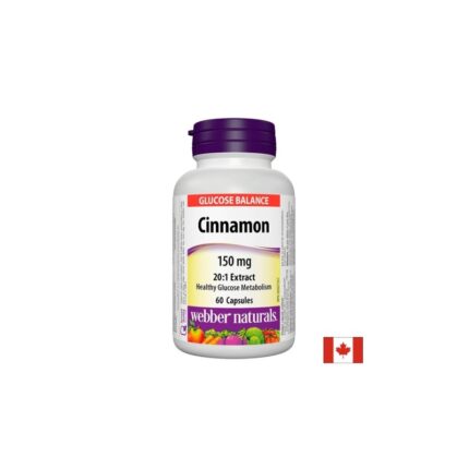Канела - За балансирани нива на кръвната захар 60 капсули 150 mg Webber Naturals