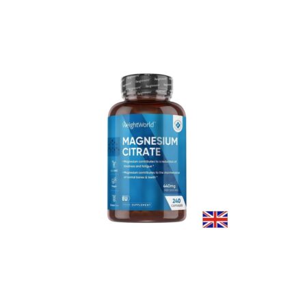Магнезий цитрат Мускули енергия и сърце 240 капсули 222 mg WeightWorld