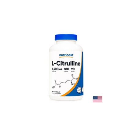Мускулна сила и сърдечно здраве - L- Цитрулин 180 капсули 750 mg Nutricost
