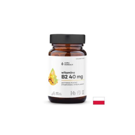 Витамин B2 Енергия здрава кожа и спокойна нервна система 60 капсули 40 mg Aura Herbals