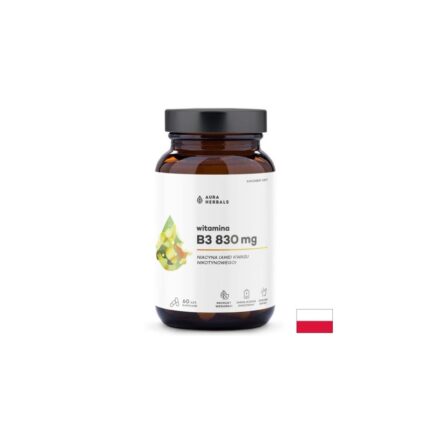 Витамин B3 Ниацин Повече енергия и здрава нервна система 60 капсули 415 mg Aura Herbals