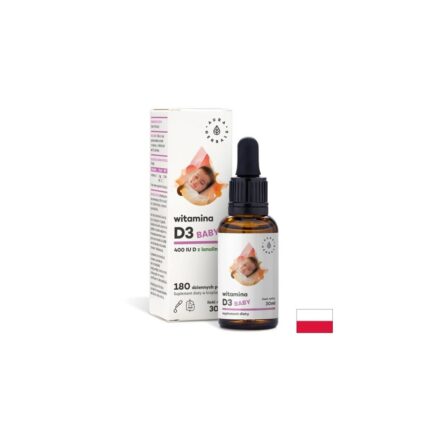 Витамин D3 за бебета и деца Здрави кости и имунна защита капки 30 ml Aura Herbals / 180 дози